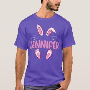 JENNIFER Easter Bunny Funny Novelty Womens Custom T-Shirt