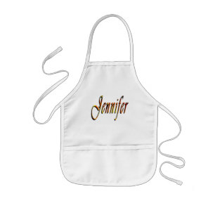 "Jennifer" Floral Jennifer Name Design, Kids Apron