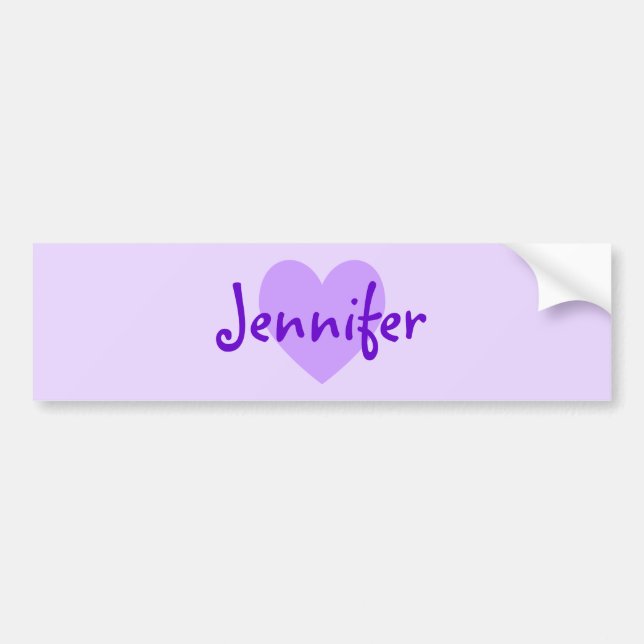 Jennifer in Purple Bumper Sticker (Front)
