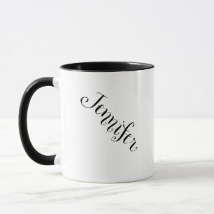 Jennifer name mug in black and white