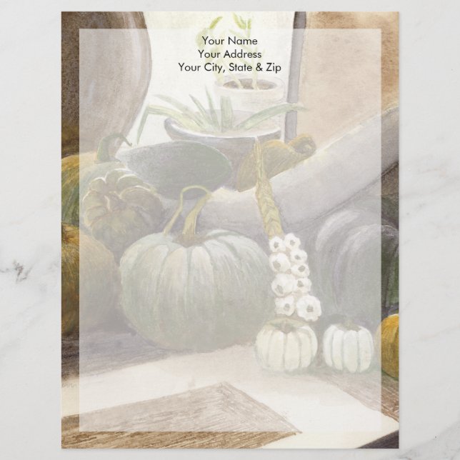 Jennifer's Pumpkins Personalised Letterhead (Front)