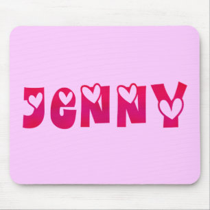 Jenny in Hearts Mouse Pad