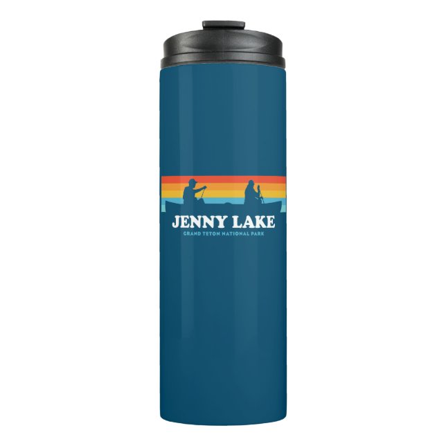 Jenny Lake Grand Teton National Park Canoe Thermal Tumbler (Front)