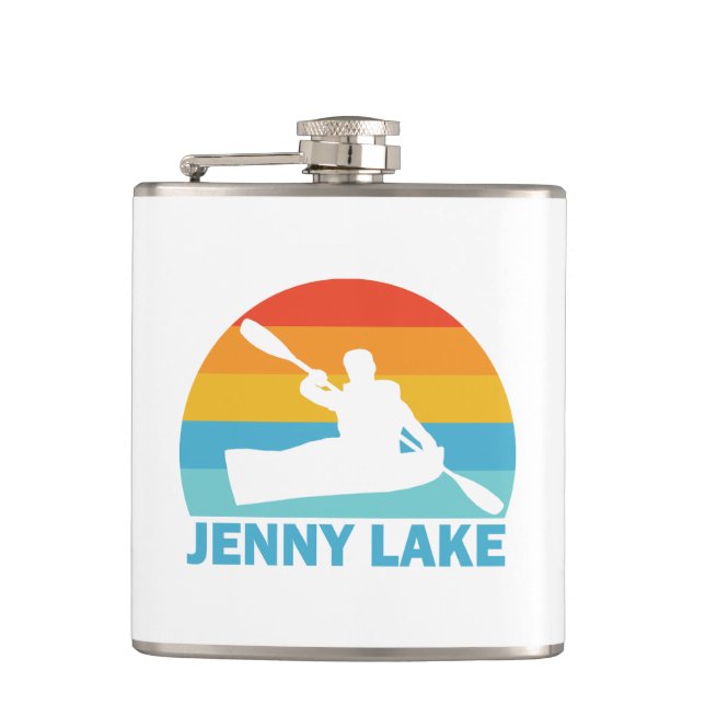 Jenny Lake Grand Teton National Park Kayak Hip Flask (Front)