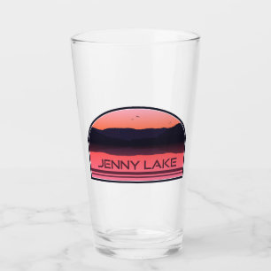 Jenny Lake Grand Teton National Park Red Sunrise Glass