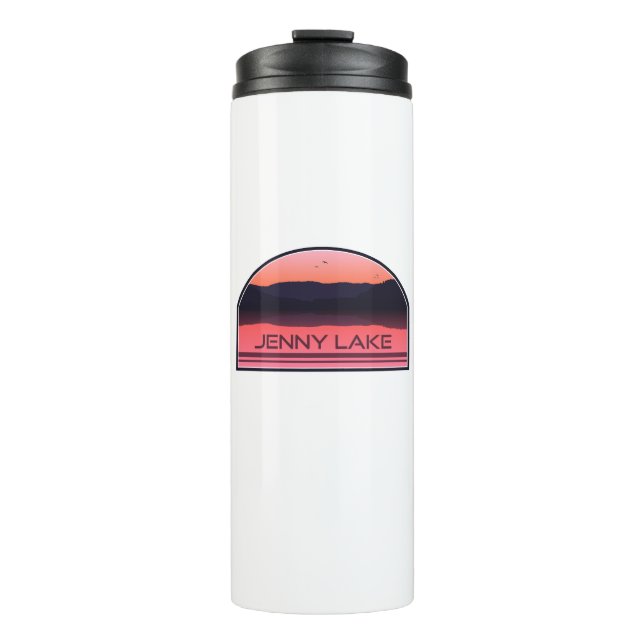 Jenny Lake Grand Teton National Park Red Sunrise Thermal Tumbler (Front)