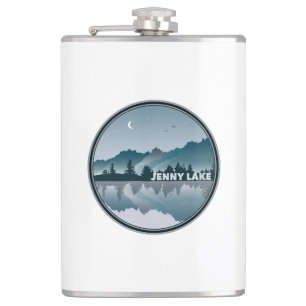 Jenny Lake Grand Teton National Park Reflection Hip Flask