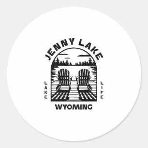 Jenny Lake Wyoming Outdoors Vintage 2 Classic Round Sticker
