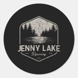 Jenny Lake Wyoming Outdoors Vintage Classic Round Sticker