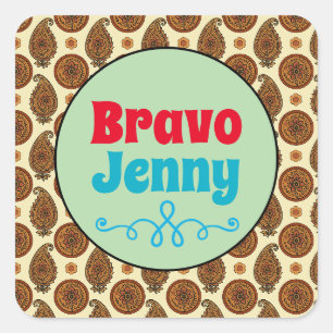 Jenny Latte Mug Square Sticker