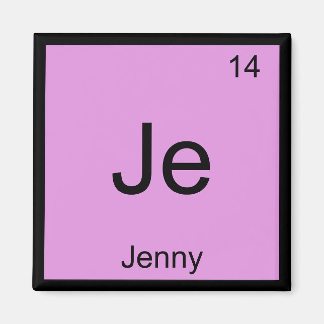 Jenny  Name Chemistry Element Periodic Table Magnet (Front)