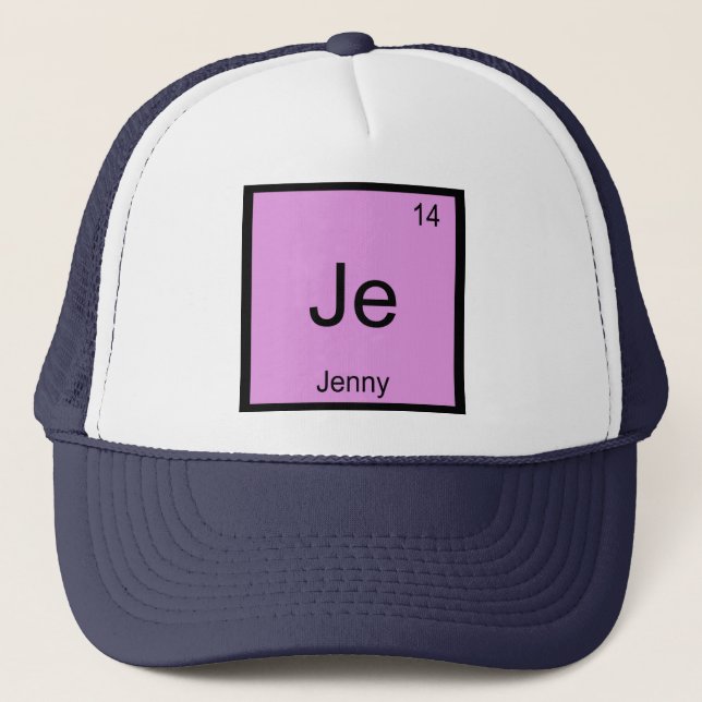 Jenny  Name Chemistry Element Periodic Table Trucker Hat (Front)