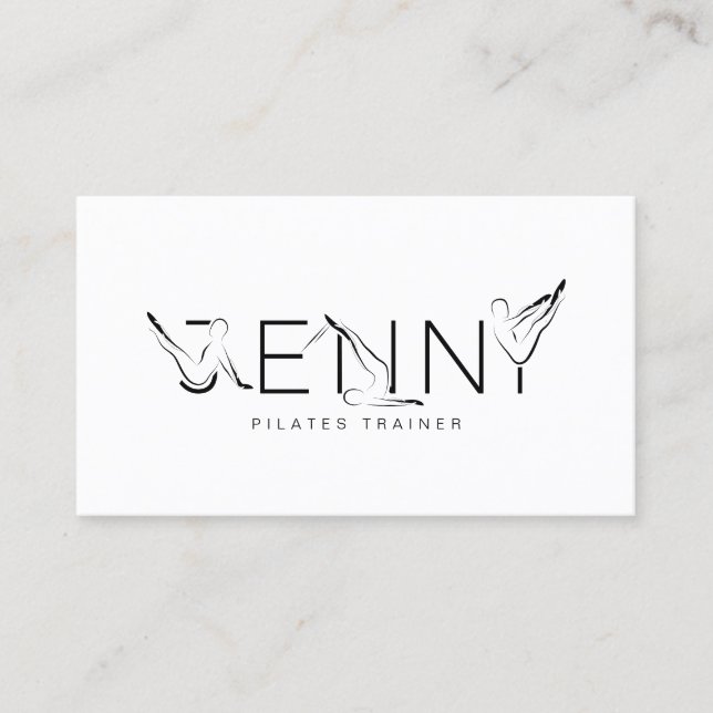 JENNY Name Pilates Instructor  Business Card (Front)
