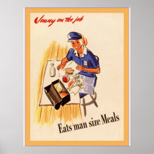 Jenny On The Job ~ Vintage World War 2 Poster