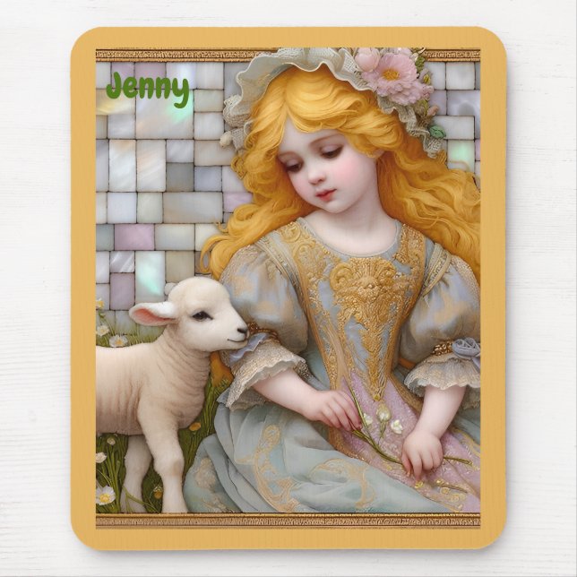 JENNY ~ Pastel Girl Piglet ~ Mousepad (Front)