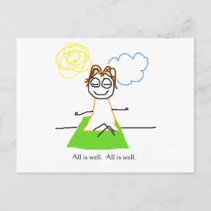 jenny quips: all is well postcard
