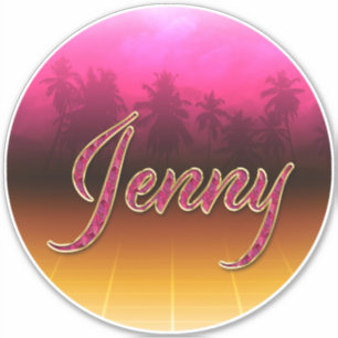 Jenny Vorname Name golden pink Aufkleber Sticker