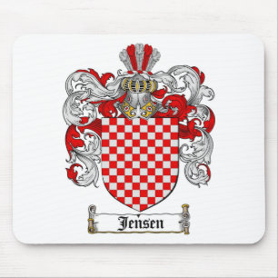 JENSEN FAMILY CREST -  JENSEN COAT OF ARMS MOUSE PAD