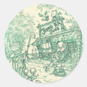Jeong Ba Juice Classic Round Sticker