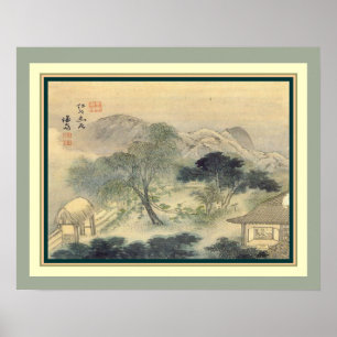 Jeong Seon Literati Landscape 18th Century-16x20 Poster