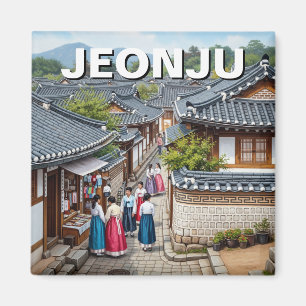 Jeonju Hanok Village South Korea Magnet