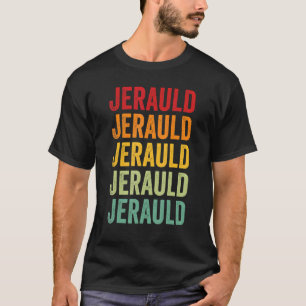 Jerauld County South Dakota Rainbow Text Design T-Shirt