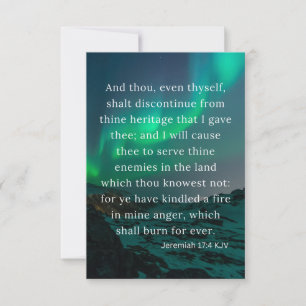Jeremiah 17:4 KJV Bible Scripture Pic Greeting Card