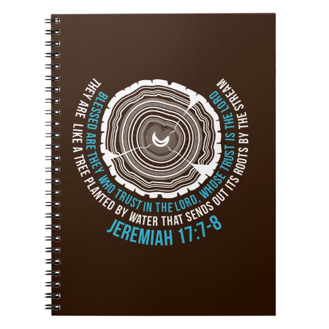 Jeremiah 17:7-8 Tree Rings Notebook (Front)