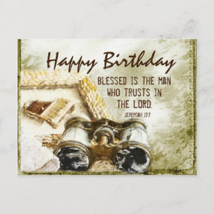 Jeremiah 17:7 Blessed is the Man, Birthday Postcard