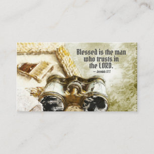 Jeremiah 17:7 Blessed the Man who Trusts the Lord Business Card