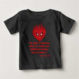 Jeremiah 17:9 KJV Bible Scripture Baby T-Shirt