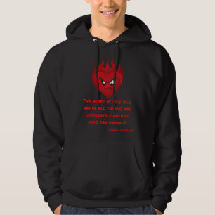 Jeremiah 17:9 KJV Bible Scripture Men's  Hoodie