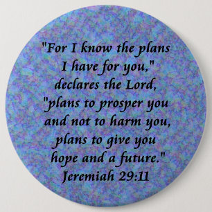 jeremiah 29-11 6 cm round badge