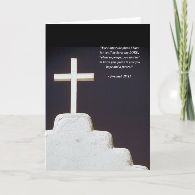 JEREMIAH 29:11 Bible Verse Card (Front)
