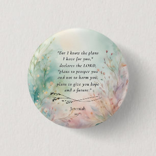 Jeremiah 29:11 Bible Verse Image 3 Cm Round Badge