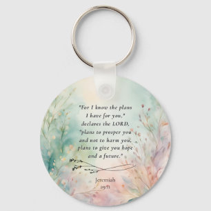 Jeremiah 29:11 Bible Verse Image Key Ring