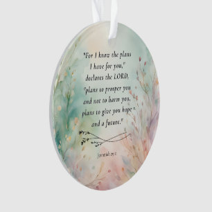 Jeremiah 29:11 Bible Verse Image Ornament