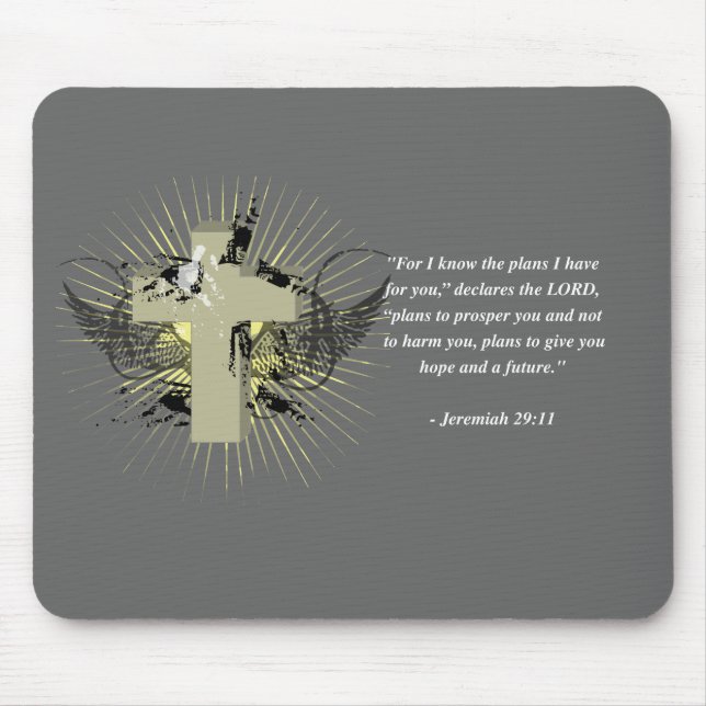 JEREMIAH 29:11 Bible Verse Mouse Pad (Front)