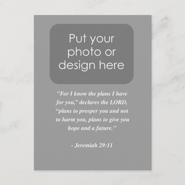 JEREMIAH 29:11 Bible Verse Postcard (Front)
