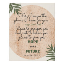 Jeremiah 29:11 Canvas Boho Minimalistic