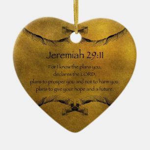 Jeremiah 29:11 ceramic ornament
