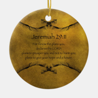 Jeremiah 29:11 ceramic ornament