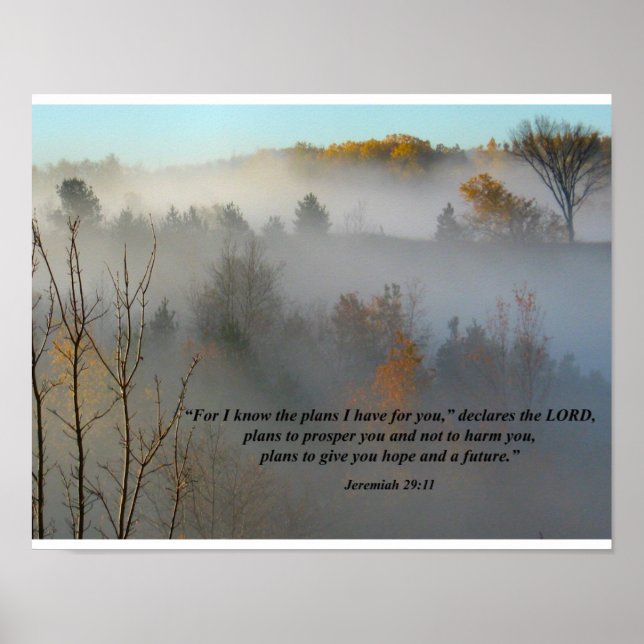 Jeremiah 29:11 Christian Poster (Front)