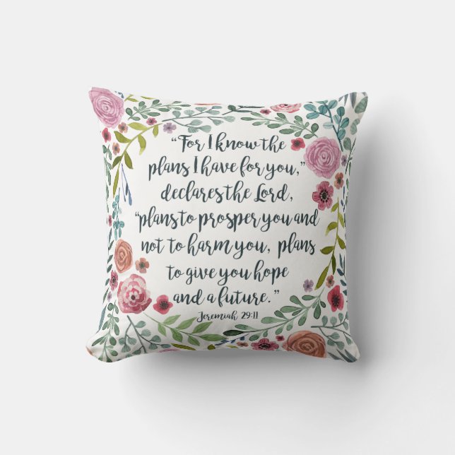 Jeremiah 29:11 cushion (Front)