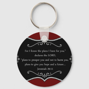Jeremiah 29:11 Custom Christian Gift Key Ring