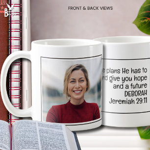 JEREMIAH 29:11 Custom Photo Christian Bible Verse Coffee Mug