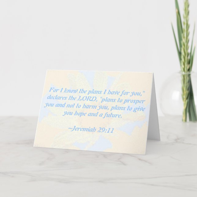Jeremiah 29:11 Daisy-Patterned Greeting Card (Front)