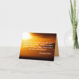 Jeremiah 29:11 Encouragement Card