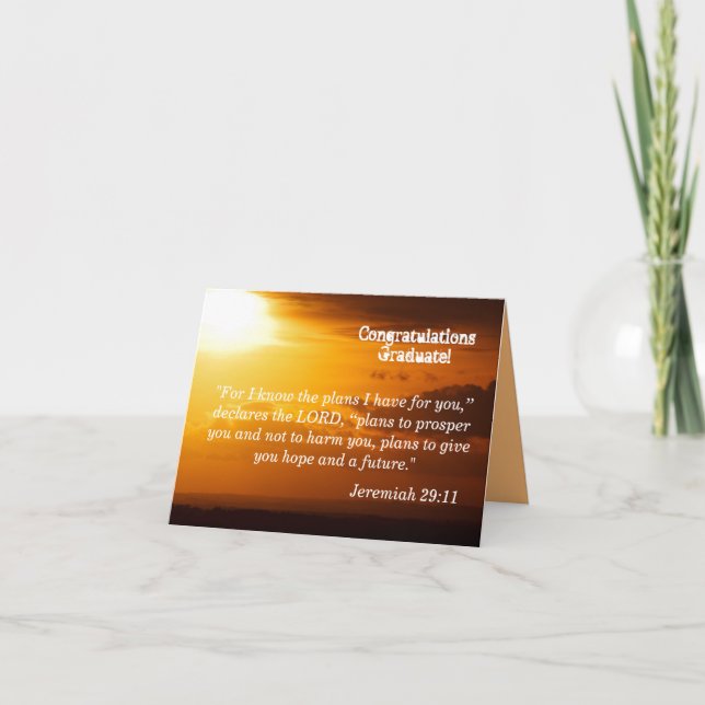 Jeremiah 29:11 Encouragement Card (Front)