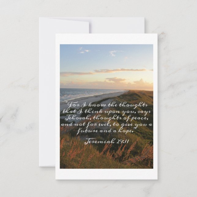 Jeremiah 29:11 Flat Message Card (Front)
